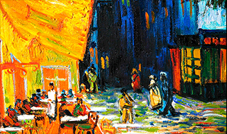 Van Gogh - Cafe la nuit - Terraza de café por la noche - Postimpresionismo - La Bohemia de París