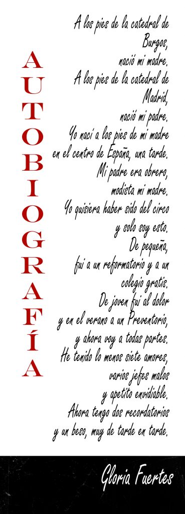 Poema Gloria Fuertes Autobiografía