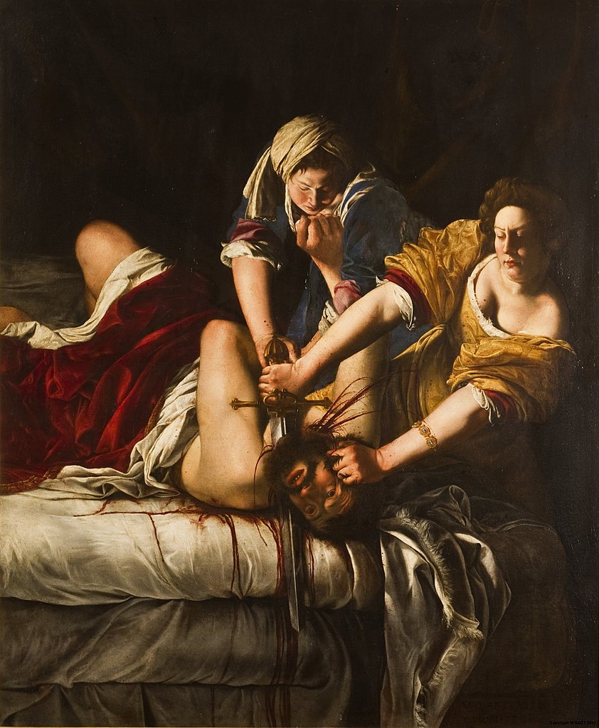 Judit decapitando a Holofermes por Artemisia Gentileschi. 1613