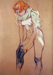 Toulouse Lautrec. Mujer poniéndose las medias