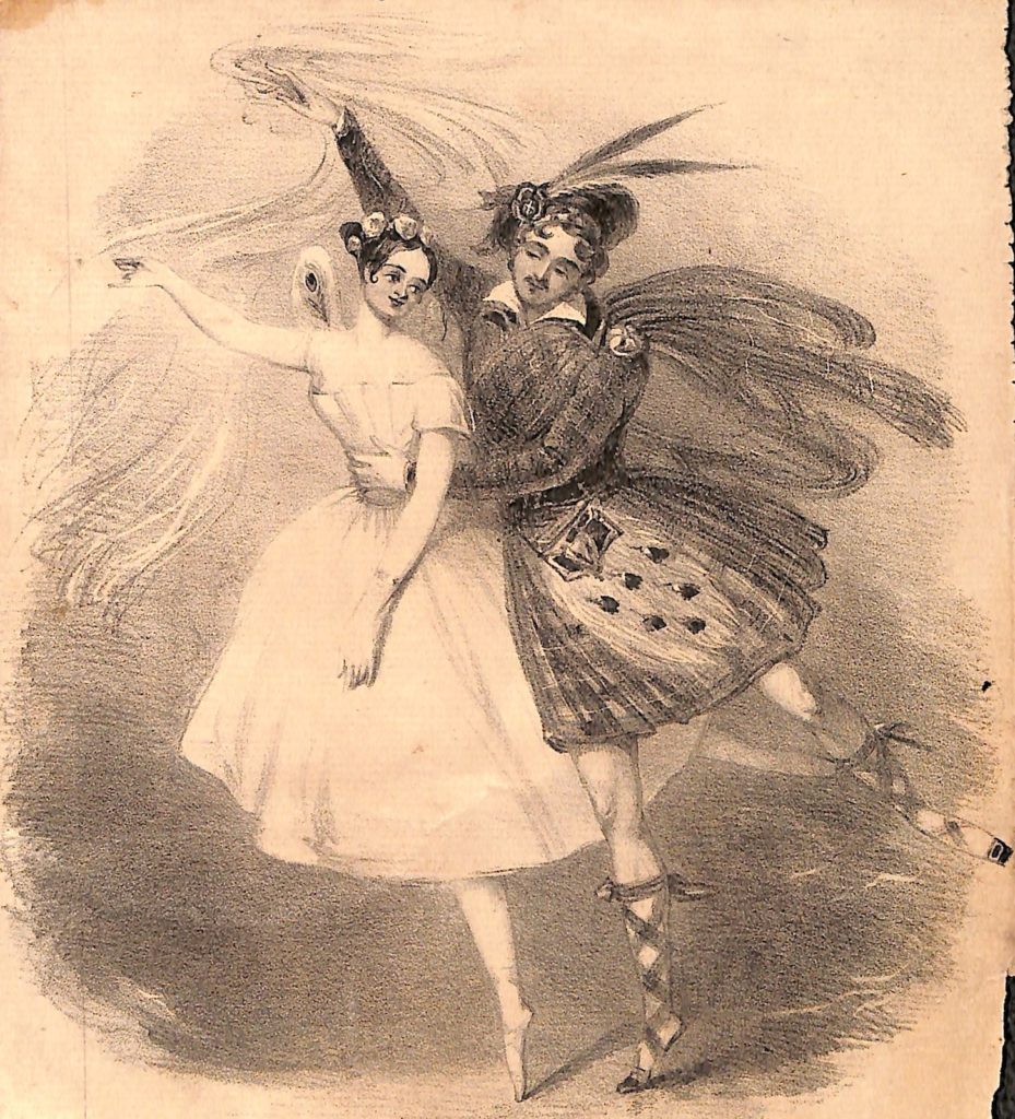 Ballet La Sylphide bailarine Marie Taglioni. 1832